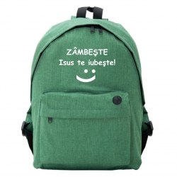 Ghiozdan verde, Zambeste, Isus te iubeste!